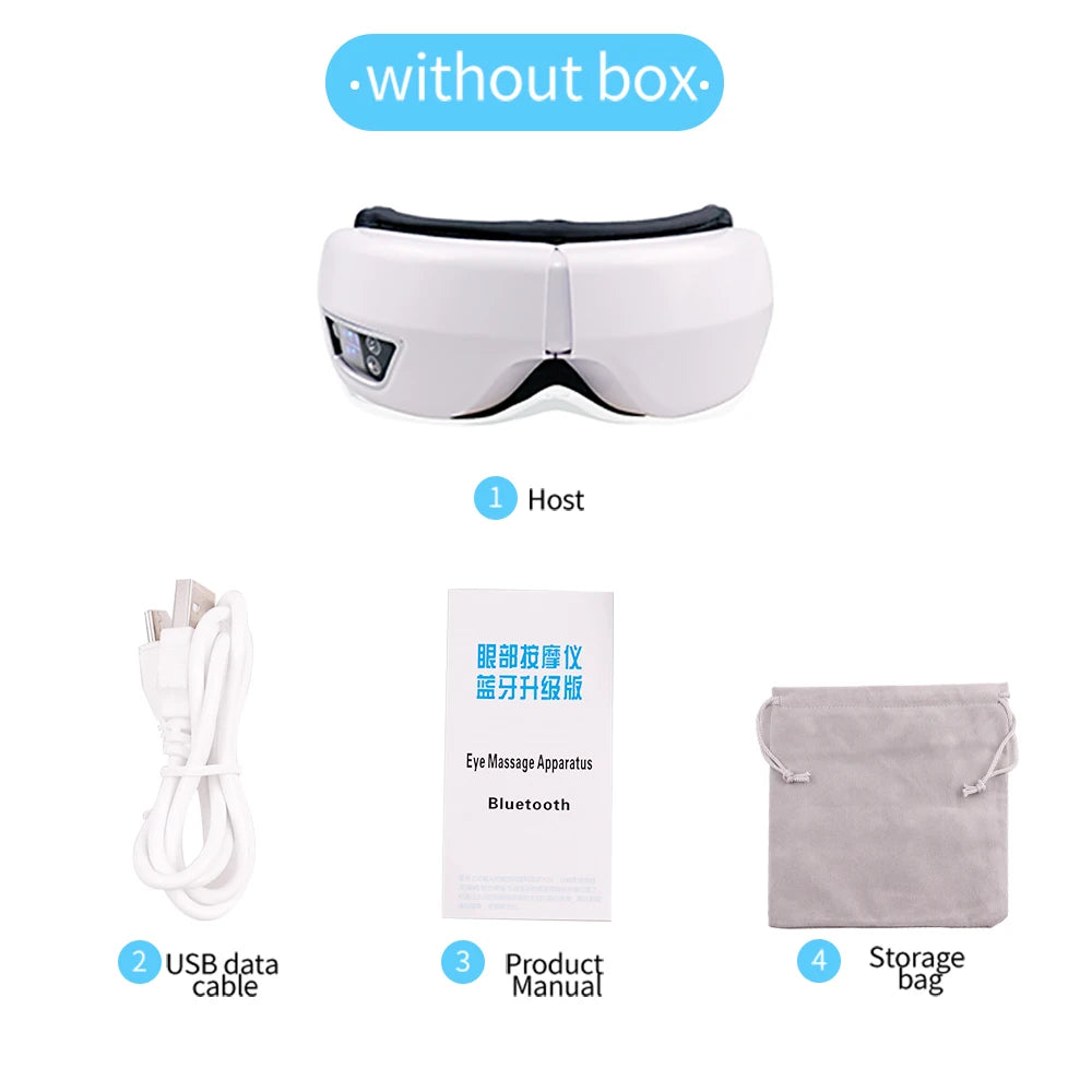 Smart Portable Vibration Eye Massager Airbag Compress Eye Care Tool Bluetooth Music Eye Massage Eye Relax Fatigue Sleepping Mask