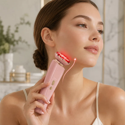 Three in One Red Light Facial and Neck Beauty Device A Skincare Tool Facial Massager That Eliminates Skin Swelling and Tightens the Skin