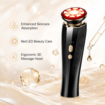 Three in One Red Light Facial and Neck Beauty Device A Skincare Tool Facial Massager That Eliminates Skin Swelling and Tightens the Skin